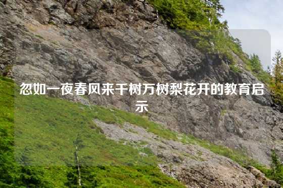 忽如一夜春风来千树万树梨花开的教育启示