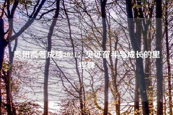 贵州高考成绩2021：见证奋斗与成长的里程碑