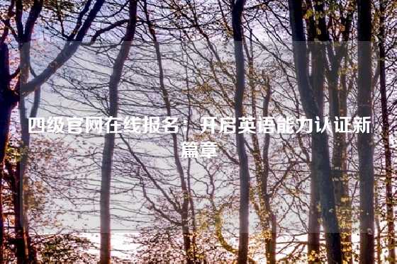 四级官网在线报名：开启英语能力认证新篇章